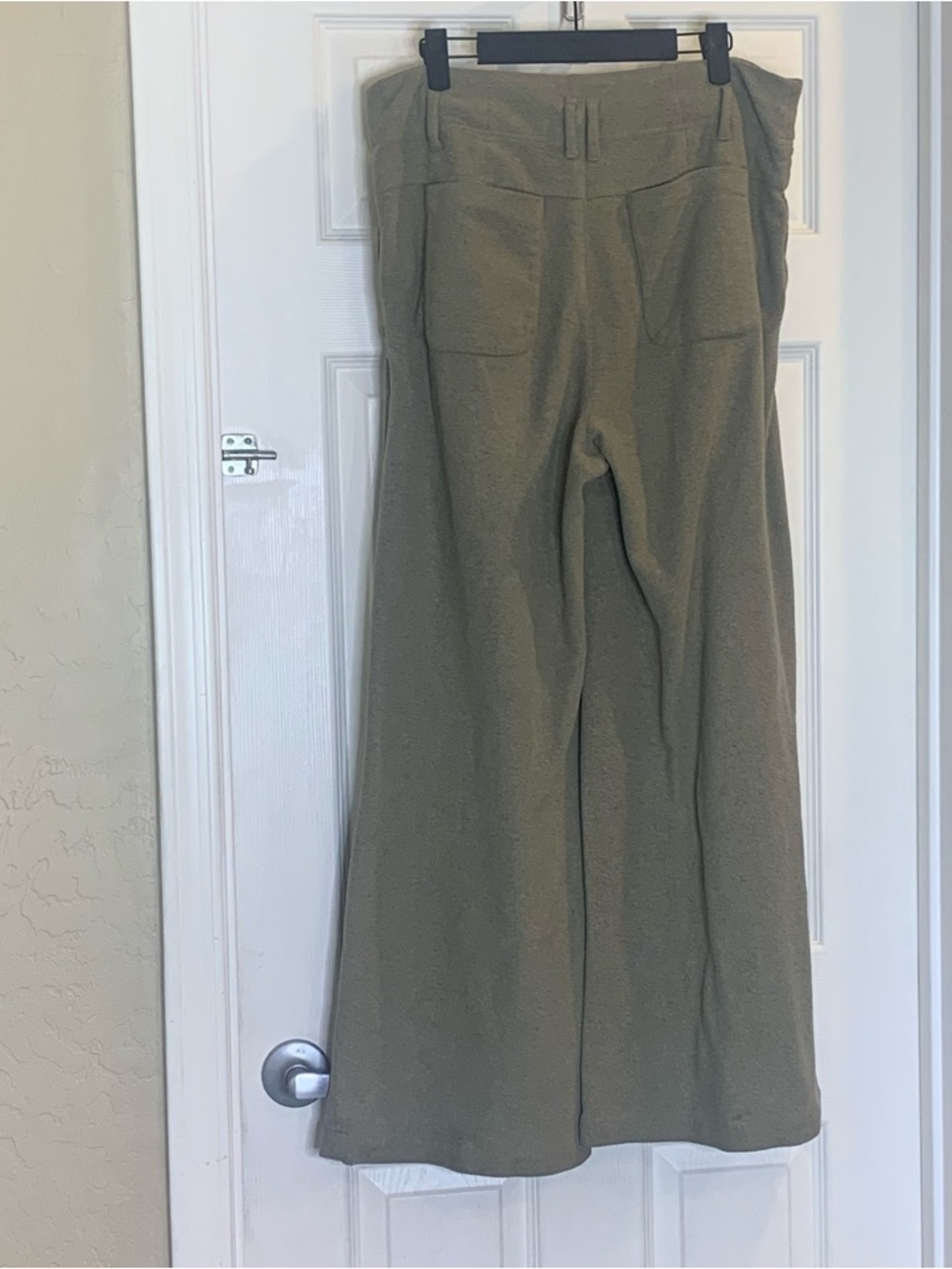 Free People Wide Leg High Rise Pants Olive Gray Size 12 - Picture 4 of 9